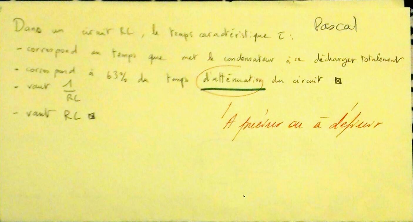 QCMs – Travail en équipe – 23nov18