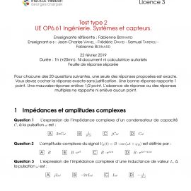 L3S6 Capteurs • Exemples de tests L3S6 Capteurs • Exemples de tests